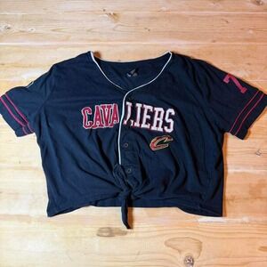 NBA Cleveland Cavaliers black cropped jersey Size XL
